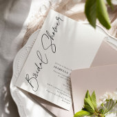 Minimalistisch Vrijgezellenfeest voor zwart-witscr Kaart