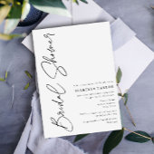 Minimalistisch Vrijgezellenfeest voor zwart-witscr Kaart