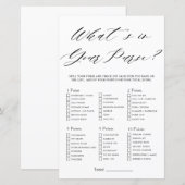 Minimalistisch Vrijgezellenfeest Wat zit er in je  (Voorkant / Achterkant)