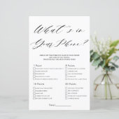 Minimalistisch Vrijgezellenfeest Wat zit er in je (Staand voorkant)