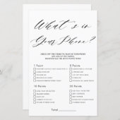 Minimalistisch Vrijgezellenfeest Wat zit er in je (Voorkant / Achterkant)