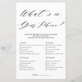 Minimalistisch Vrijgezellenfeest Wat zit er in je (Voorkant)