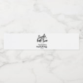 Minimalistisch vrijgezellenfeest  waterfles etiket (Enkel label)