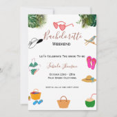 Minimalistisch vrijgezellenfeest & weekendroute kaart (Voorkant)