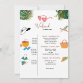 Minimalistisch vrijgezellenfeest & weekendroute kaart (Achterkant)