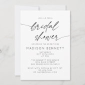 minimalistisch Vrijgezellenfeest | Zwart Wit Kaart (Voorkant)