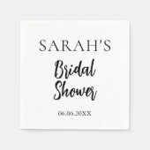 Minimalistisch Vrijgezellenfeesten servet (Voorkant)