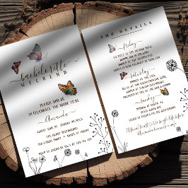 Minimalistisch vrijgezellenweekend kaart