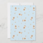 Minimalistisch vroeg wachtend robuust blauw Baby s Kaart (Achterkant)