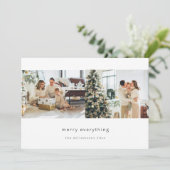 Minimalistisch Vrolijk Alles 3 foto horizontaal Feestdagenkaart (Staand voorkant)
