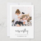 Minimalistisch Vrolijk Alles Kerstmis Feestdagenkaart (Voorkant)