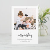 Minimalistisch Vrolijk Alles Kerstmis Feestdagenkaart (Staand voorkant)