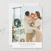 Minimalistisch vrolijk alles twee 2 foto verticaal feestdagenkaart (Voorkant)