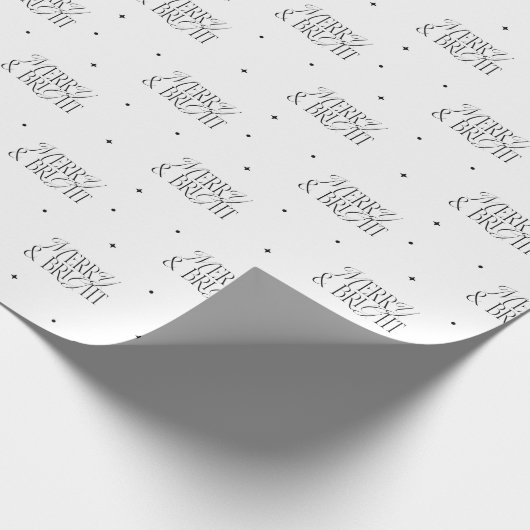 Minimalistisch vrolijk en helder kerstpatroon cadeaupapier (Hoek)