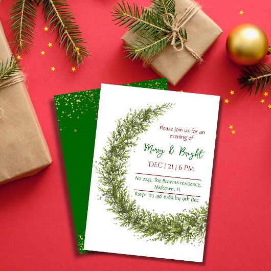 Minimalistisch vrolijk & helder kerstfeest kaart