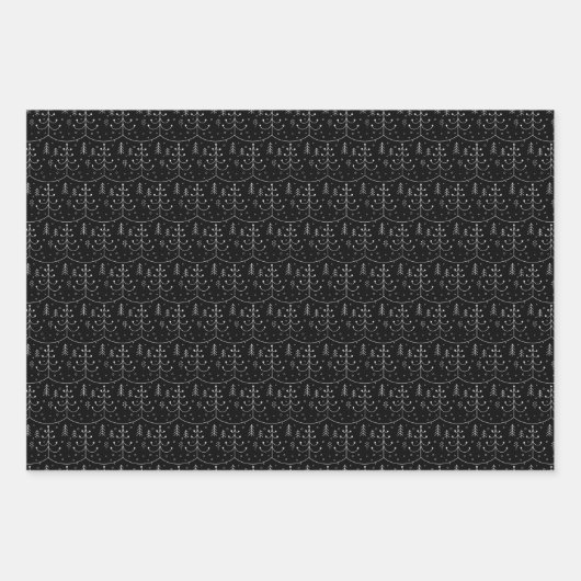 Minimalistisch Vrolijk Kerstfeest en Abstracte Boo Inpakpapier Vel (Voorkant)