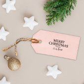 Minimalistisch Vrolijk Kerstfeest met liefde Label Rubberstempel