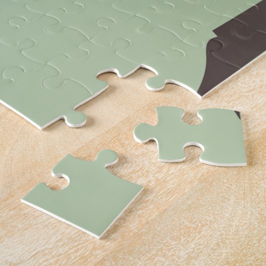 Minimalistisch Vrouw met rode kardinaal Legpuzzel (Zijkant)