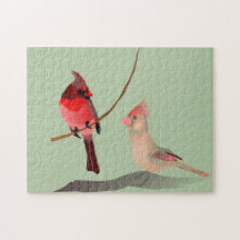 Minimalistisch Vrouw met rode kardinaal