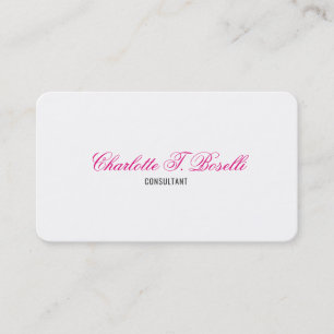 Minimalistisch Vrouwelijk Elegant Handgeschreven P Visitekaartje