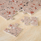 Minimalistisch vuurtje tart Terrazzo Pattern Pink Legpuzzel (Zijkant)