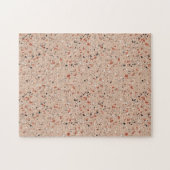 Minimalistisch vuurtje tart Terrazzo Pattern Pink Legpuzzel (Horizontaal)