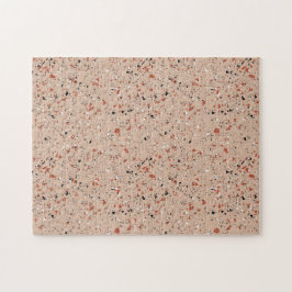 Minimalistisch vuurtje tart Terrazzo Pattern Pink Legpuzzel