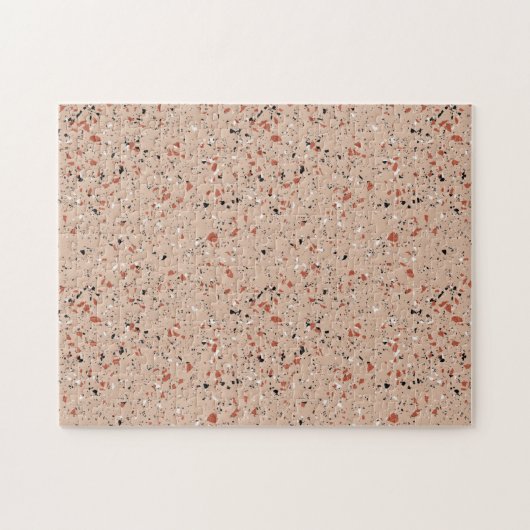 Minimalistisch vuurtje tart Terrazzo Pattern Pink Legpuzzel (Horizontaal)