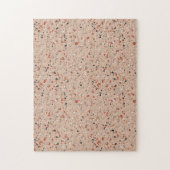 Minimalistisch vuurtje tart Terrazzo Pattern Pink Legpuzzel (Verticaal)