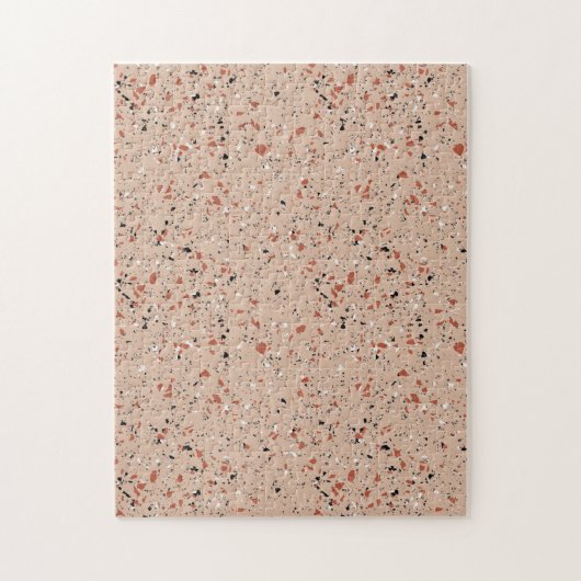 Minimalistisch vuurtje tart Terrazzo Pattern Pink Legpuzzel (Verticaal)