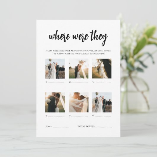 Minimalistisch waar waren ze Vrijgezellenfeest spe Kaart (Staand voorkant)