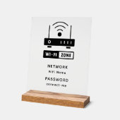 Minimalistisch wachtwoord voor eenvoudige WiFi-zon Acryl Bord (Hoek)
