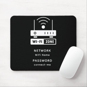 Minimalistisch wachtwoord voor eenvoudige WiFi-zon Muismat