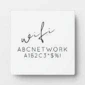 Minimalistisch wachtwoord voor WiFi Sign Plaque 5. Fotoplaat (Voorkant)
