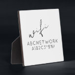 Minimalistisch wachtwoord voor WiFi Sign Plaque 5. Fotoplaat<br><div class="desc">Houd uw gasten verbonden met dit minimalistische wachtwoord voor WiFi-verbinding. Met een strak ontwerp en aanpasbare tekstvelden voor uw netwerknaam en wachtwoord is deze plaquette ideaal voor elk thuis of elke kantoor. Het is eenvoudig om dit bord te plaatsen waar uw gasten het ook nodig hebben, terwijl het 5, 25x5.25...</div>