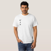 Minimalistisch ‘WAM’ wit T-shirt (Voorkant volledig)