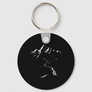 Minimalistisch Wandelen Bergbeklimmen Eenvoudige W Sleutelhanger