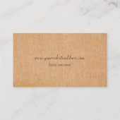 Minimalistisch Warm Linen Classy-Visitekaartje Visitekaartje (Achterkant)