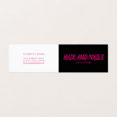 Minimalistisch/warm roze visitekaartje (Buitenkant ongevouwen)