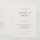 Minimalistisch | Warm Wit Kaart (Voorkant / Achterkant)