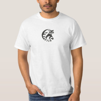 Minimalistisch wasbeer T-shirt – zwart-wit anima