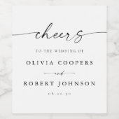 Minimalistisch waslabel wijn etiket (Enkel label)