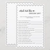 Minimalistisch wat de bruidegom vrijgezellenfeest (Voorkant / Achterkant)