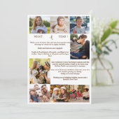 minimalistisch wat een jaar foto-inklage kerst feestdagenkaart (Staand voorkant)