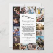 minimalistisch wat een jaar foto-inklage kerst feestdagenkaart (Voorkant)