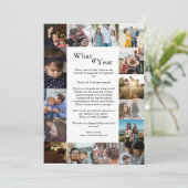 minimalistisch wat een jaar foto-inklage kerst feestdagenkaart (Staand voorkant)