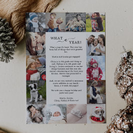 minimalistisch wat een jaar foto-inklage kerst feestdagenkaart
