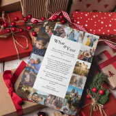 minimalistisch wat een jaar foto-inklage kerst feestdagenkaart