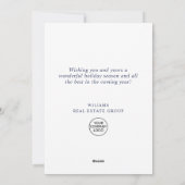 Minimalistisch wat een jaar kerstbedrijf feestdagenkaart (Achterkant)