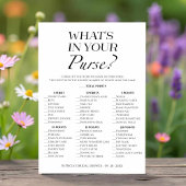 Minimalistisch wat er in je tas spel Kaart zit